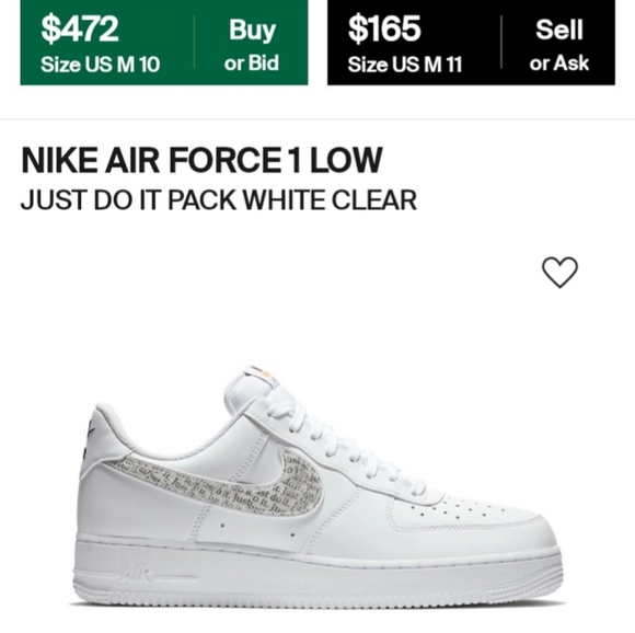 White air force one JUST DO IT - Picture 1 of 4